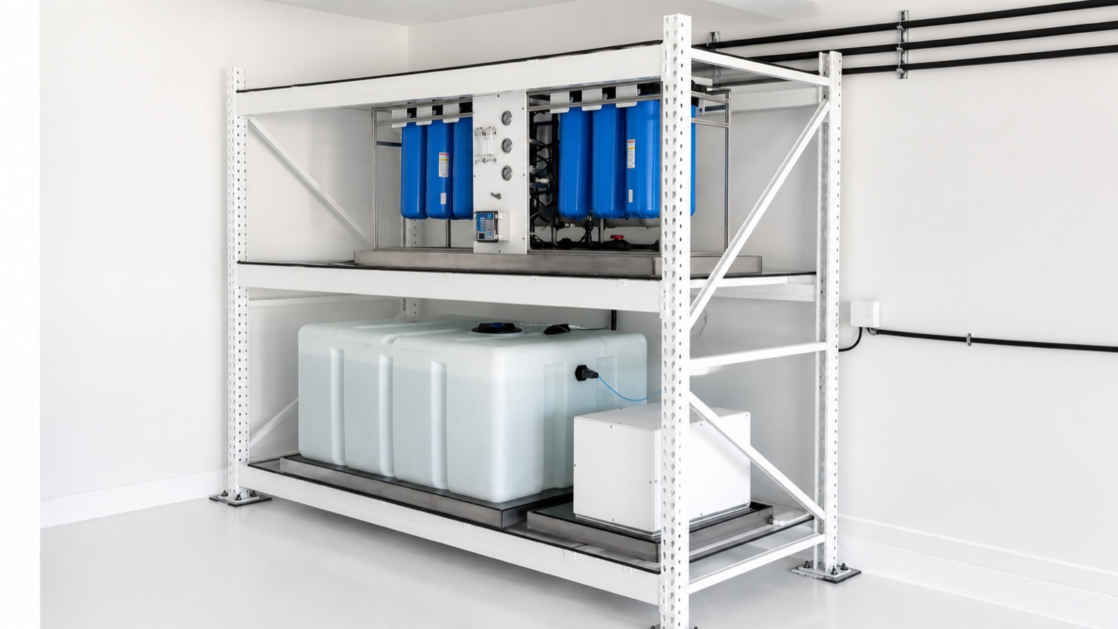 Whole house reverse osmosis system with storage tank for PFAS removal